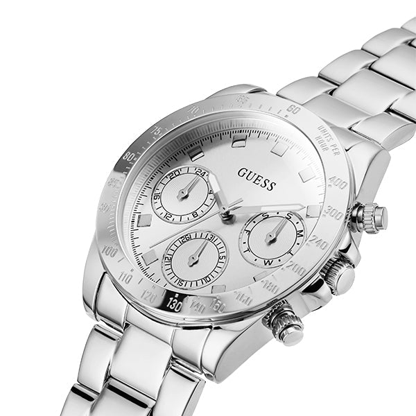  Shop Authentic Guess Eclipse Multi Function Silver Dial Silver Steel Strap Watch for Women - GW0314L1 - Luxxuri