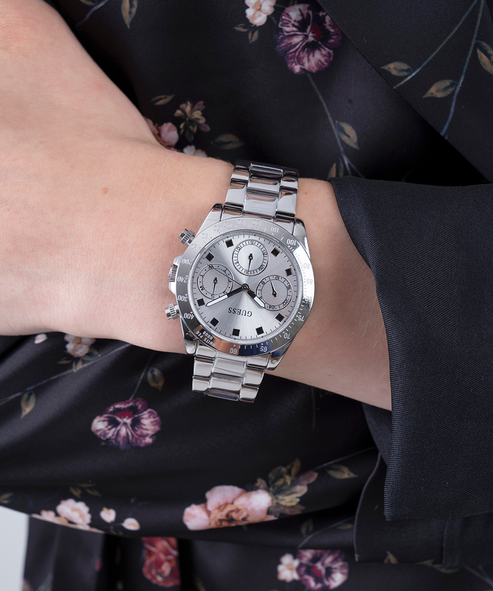  Shop Authentic Guess Eclipse Multi Function Silver Dial Silver Steel Strap Watch for Women - GW0314L1 - Luxxuri