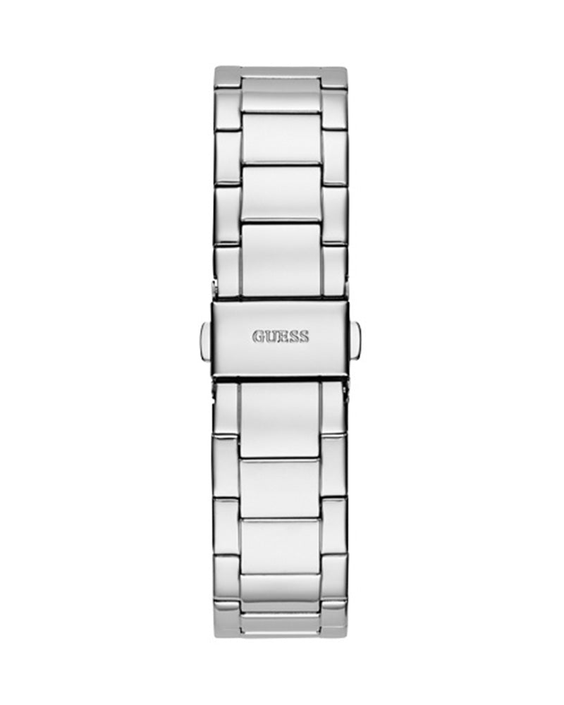  Shop Authentic Guess Moonlight Multi Function Diamonds Silver Dial Silver Steel Strap Watch for Women - GW0320L1 - Luxxuri