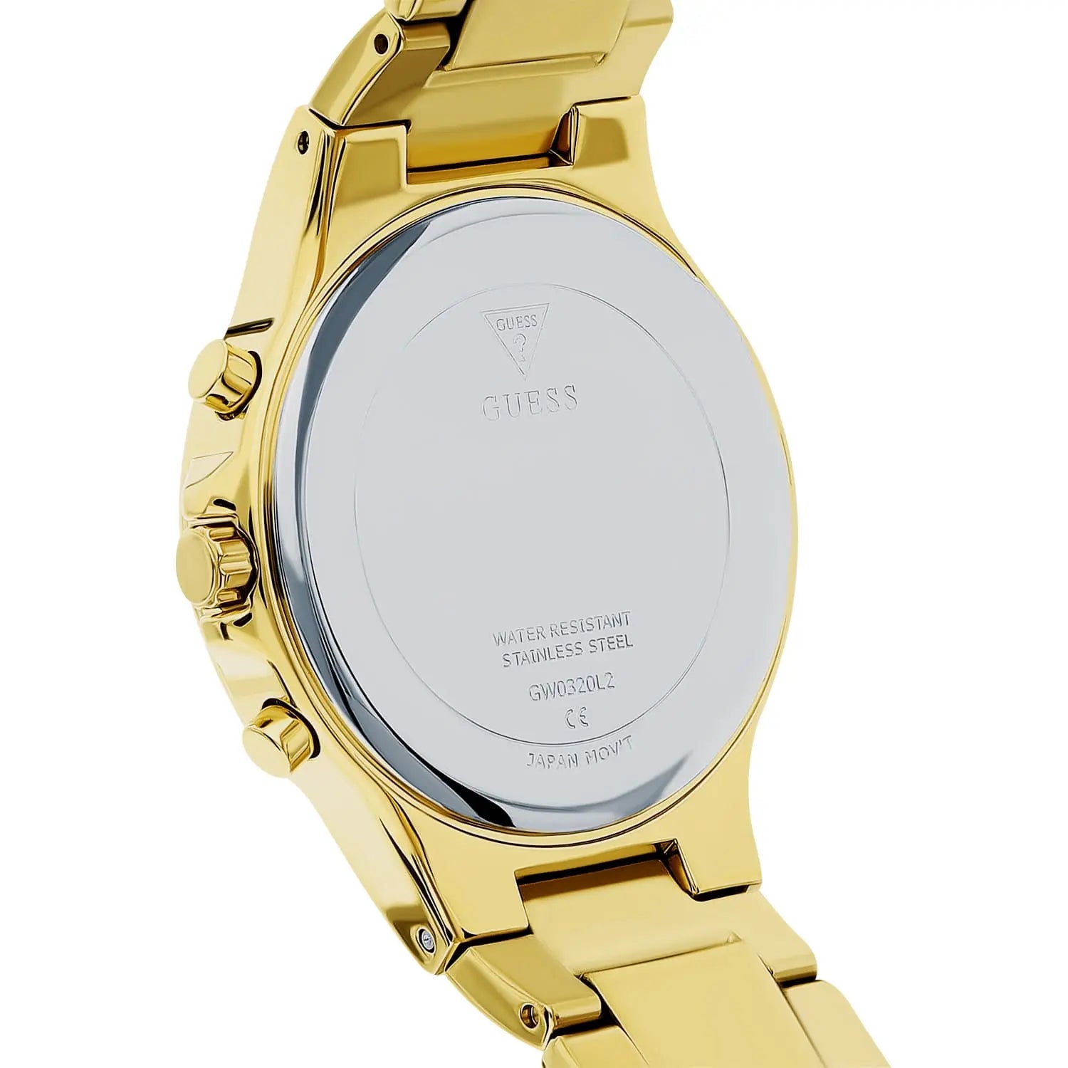  Shop Authentic Guess Moonlight Multi Function Diamonds Gold Dial Gold Steel Strap Watch for Women - GW0320L2 - Luxxuri