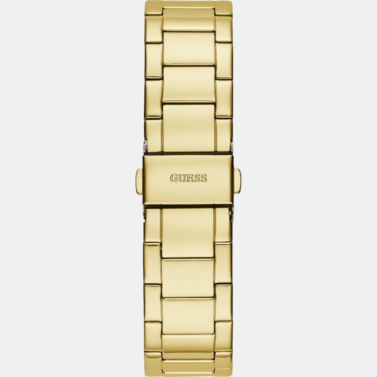  Shop Authentic Guess Moonlight Multi Function Diamonds Gold Dial Gold Steel Strap Watch for Women - GW0320L2 - Luxxuri