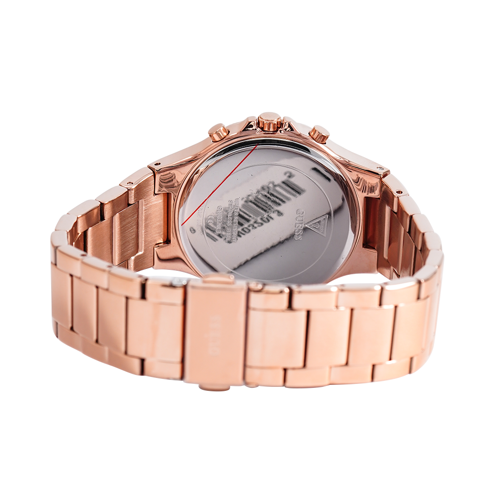 Shop Authentic Guess Moonlight Multi Function Diamonds White Dial Rose Gold Steel Strap Watch for Women - GW0320L3 - Luxxuri