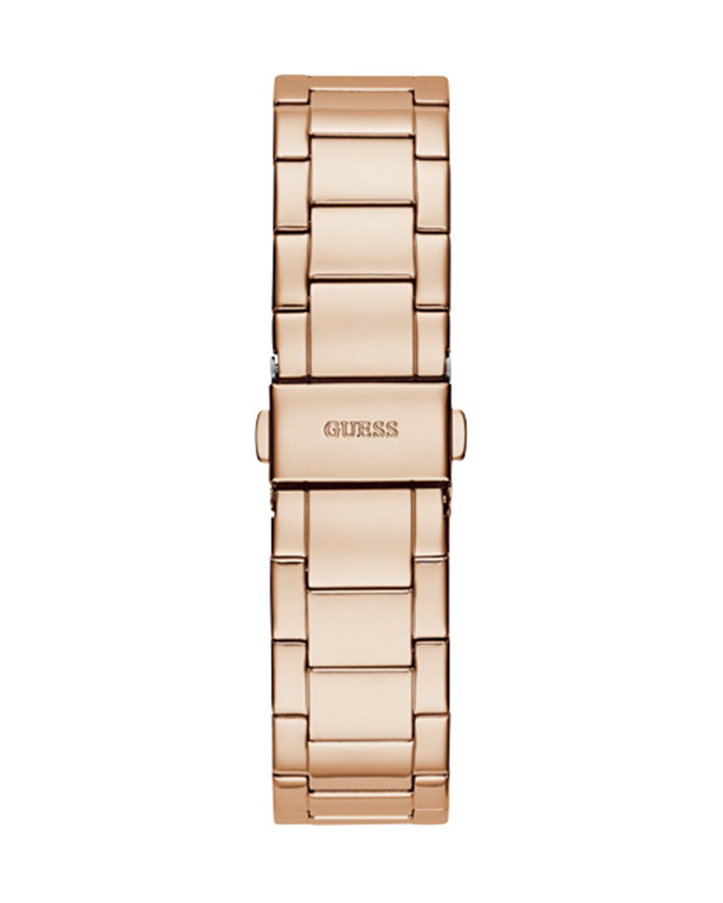  Shop Authentic Guess Moonlight Multi Function Diamonds White Dial Rose Gold Steel Strap Watch for Women - GW0320L3 - Luxxuri