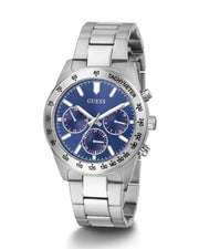  Shop Authentic Guess Altitude Chronograph Blue Dial Silver Steel Strap Watch for Men - GW0329G1 - Luxxuri