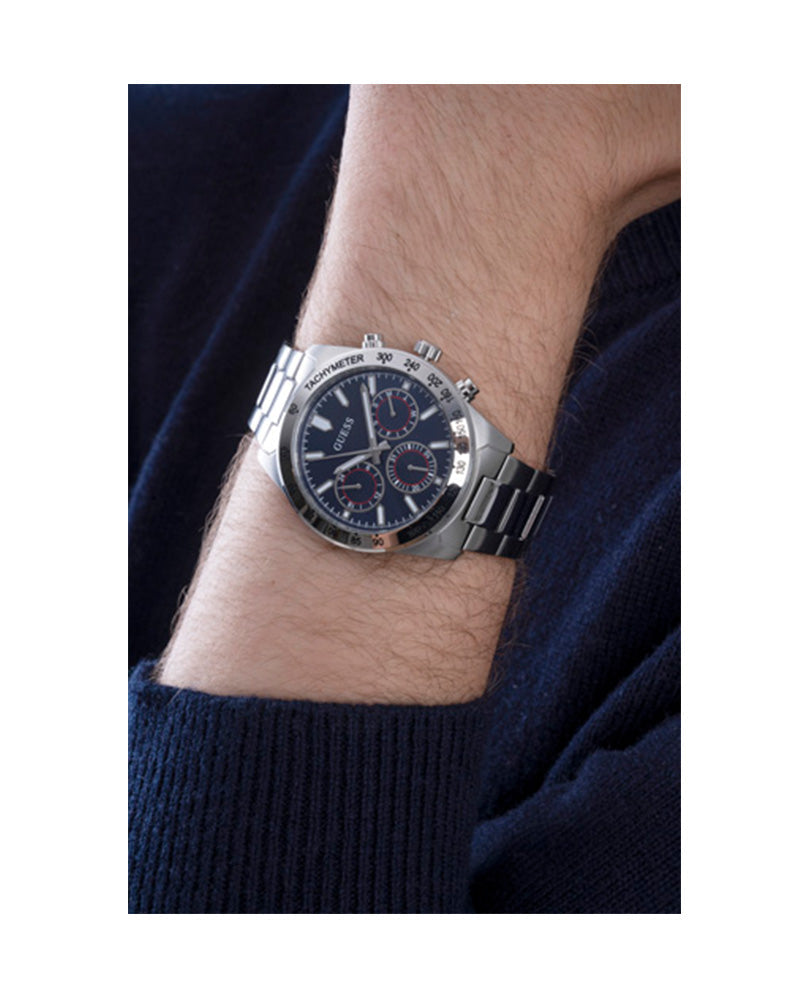  Shop Authentic Guess Altitude Chronograph Blue Dial Silver Steel Strap Watch for Men - GW0329G1 - Luxxuri