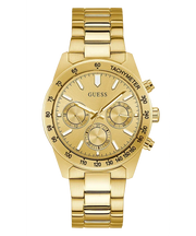  Shop Authentic Guess Analog Chronograph Gold Dial Gold Steel Strap Watch for Men - GW0329G3 - Luxxuri