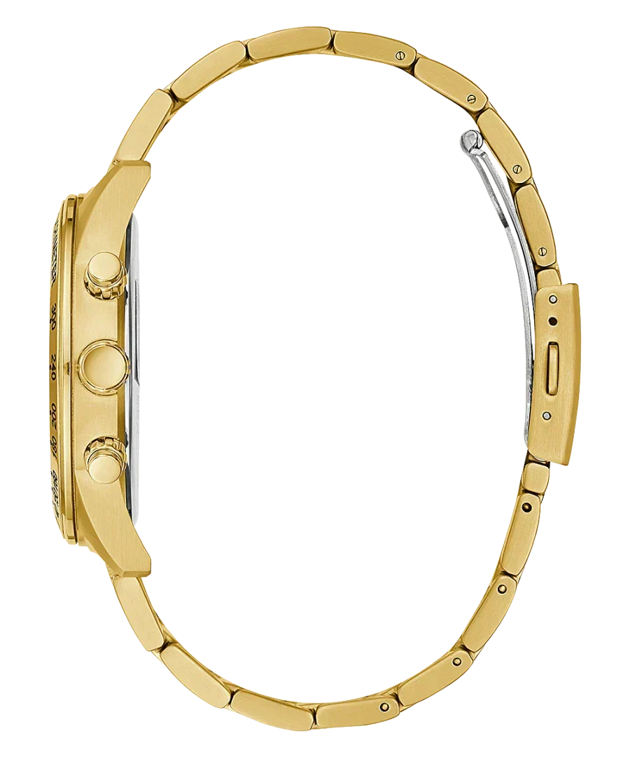  Shop Authentic Guess Analog Chronograph Gold Dial Gold Steel Strap Watch for Men - GW0329G3 - Luxxuri