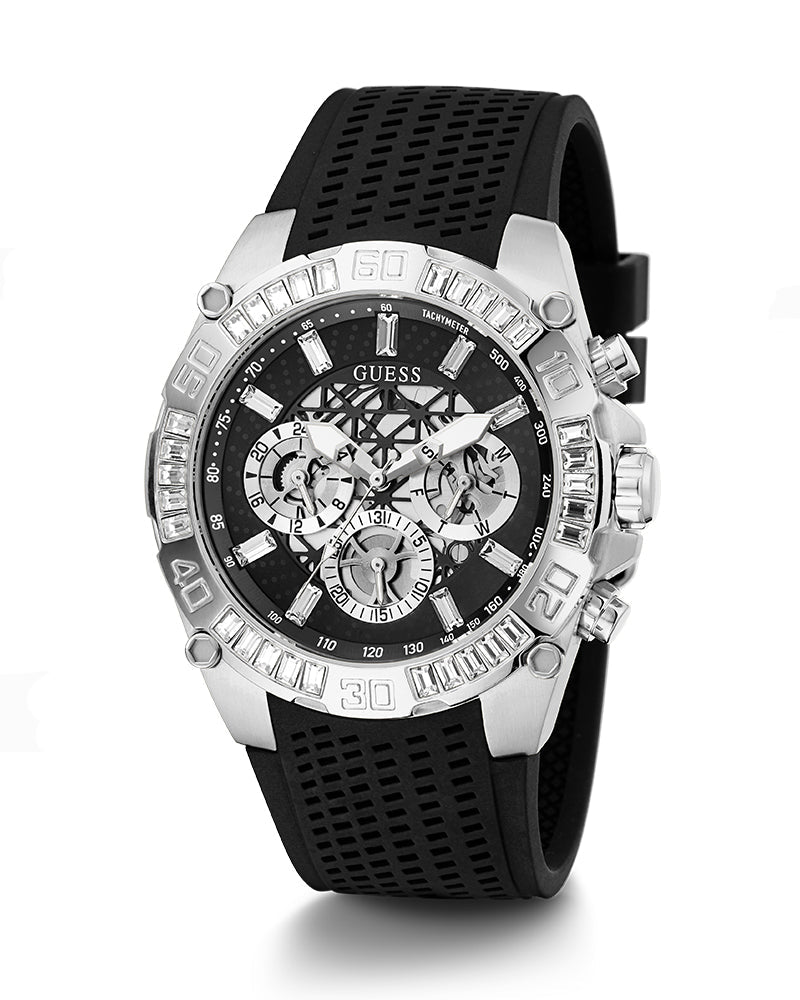  Shop Authentic Guess Trophy Multifunction Black Dial Black Rubber Strap Watch for Men - GW0333G1 - Luxxuri
