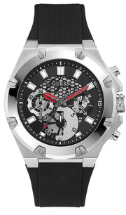  Shop Authentic Guess Third Grear Multi Function Black Dial Black Rubber Strap Watch for Men- GW0334G1 - Luxxuri