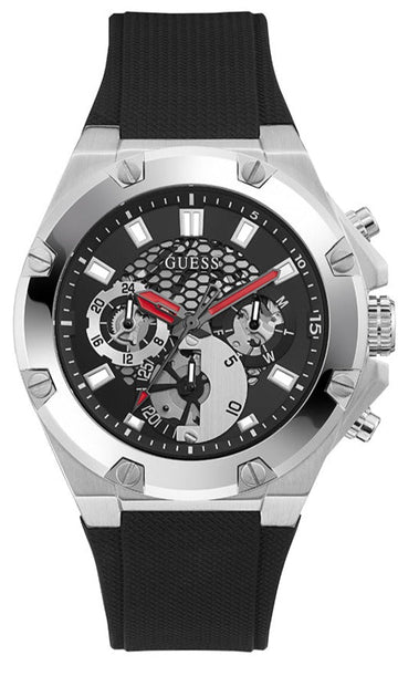  Shop Authentic Guess Third Grear Multi Function Black Dial Black Rubber Strap Watch for Men- GW0334G1 - Luxxuri