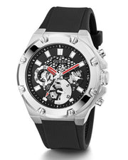  Shop Authentic Guess Third Grear Multi Function Black Dial Black Rubber Strap Watch for Men- GW0334G1 - Luxxuri