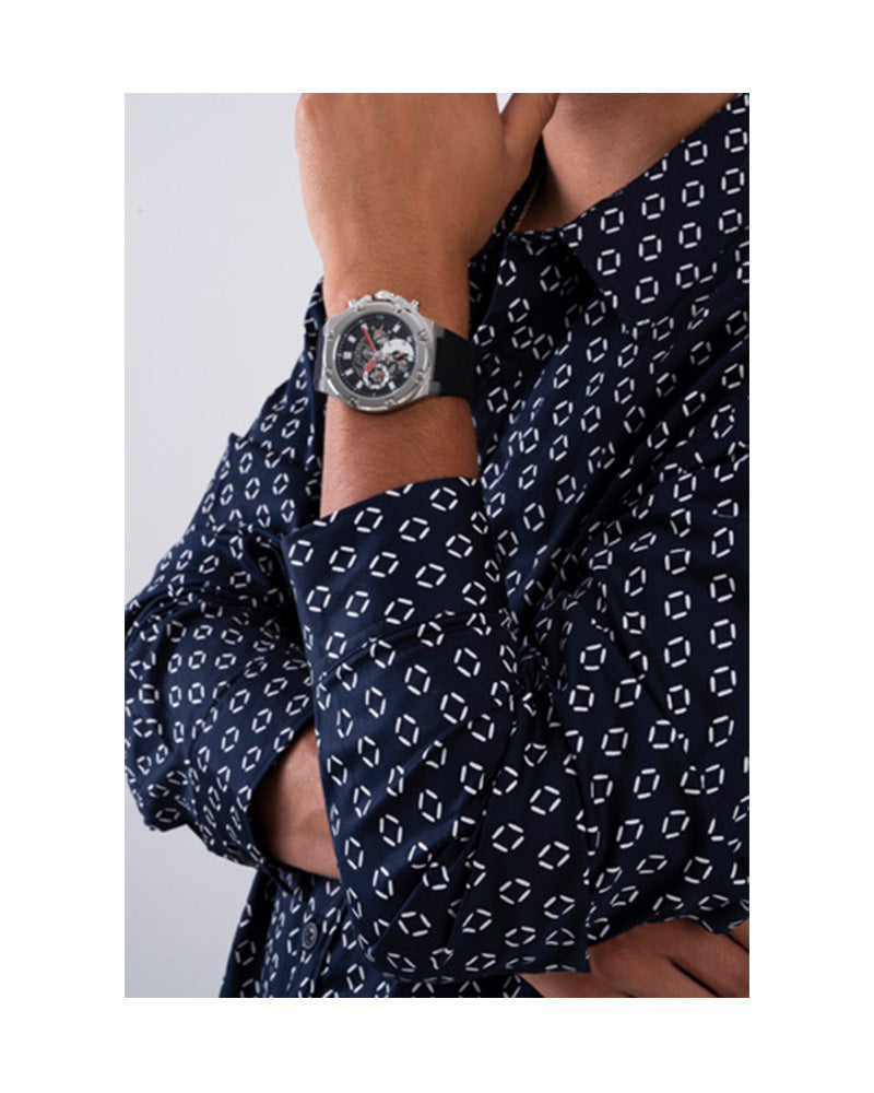  Shop Authentic Guess Third Grear Multi Function Black Dial Black Rubber Strap Watch for Men- GW0334G1 - Luxxuri