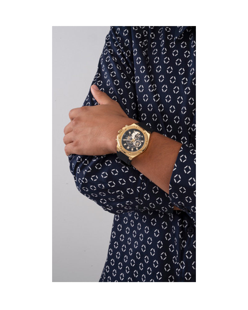  Shop Authentic Guess Third Gear Multifunction Black Dial Black Rubber Strap Watch for Men - GW0334G2 - Luxxuri