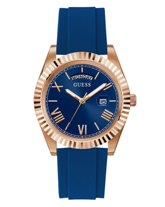  Shop Authentic Guess Connoisseur Blue Dial Blue Silicone Strap Watch For Men - GW0335G2 - Luxxuri