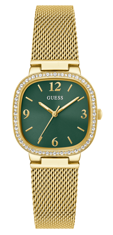  Shop Authentic Guess Quartz Green Dial Gold Mesh Strap Watch For Women - GW0354L5 - Luxxuri