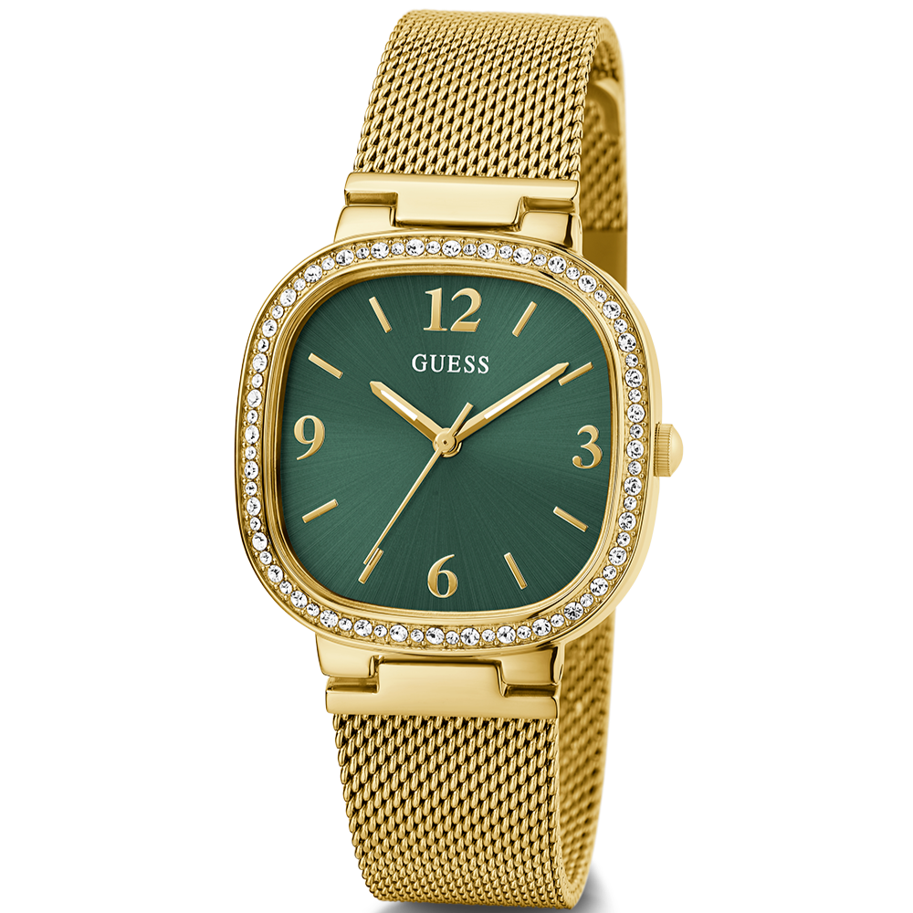  Shop Authentic Guess Quartz Green Dial Gold Mesh Strap Watch For Women - GW0354L5 - Luxxuri