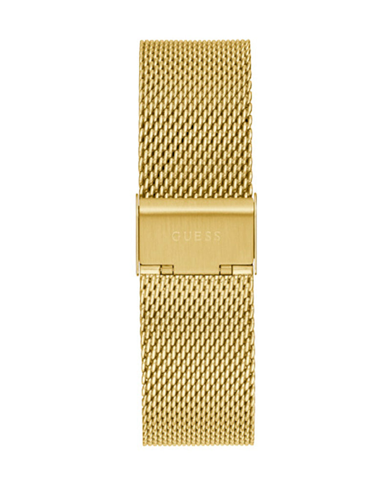  Shop Authentic Guess Tailor Multifunction Gold Dial Gold Mesh Bracelet Watch for Men - GW0368G2 - Luxxuri