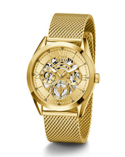  Shop Authentic Guess Tailor Multifunction Gold Dial Gold Mesh Bracelet Watch for Men - GW0368G2 - Luxxuri