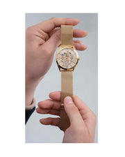  Shop Authentic Guess Tailor Multifunction Gold Dial Gold Mesh Bracelet Watch for Men - GW0368G2 - Luxxuri