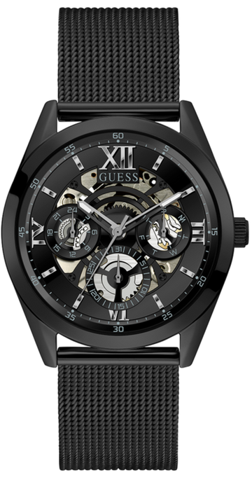  Shop Authentic Guess Analog Multifunction Black Dial Black Mesh Bracelet Watch for Men - GW0368G3 - Luxxuri