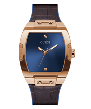  Shop Authentic Guess Phoenix Blue Dial Brown Leather Strap Watch for Men - GW0386G2 - Luxxuri