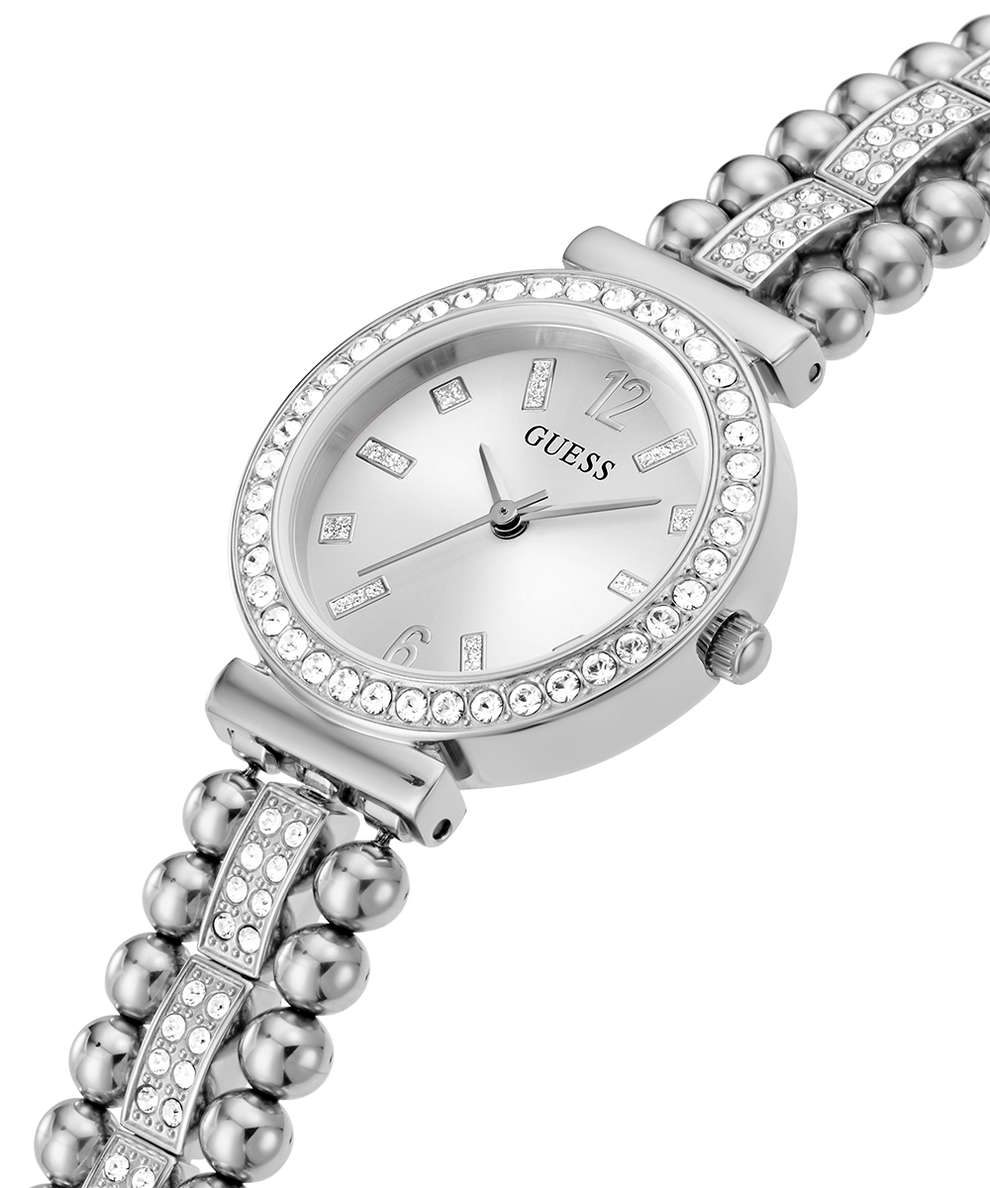 Shop Authentic Guess Gala Diamonds Silver Dial Silver Steel Strap Watch for Women - GW0401L1 - Luxxuri