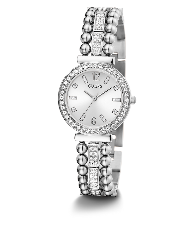  Shop Authentic Guess Gala Diamonds Silver Dial Silver Steel Strap Watch for Women - GW0401L1 - Luxxuri