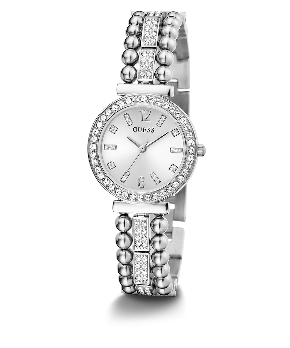  Shop Authentic Guess Gala Diamonds Silver Dial Silver Steel Strap Watch for Women - GW0401L1 - Luxxuri