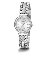  Shop Authentic Guess Gala Diamonds Silver Dial Silver Steel Strap Watch for Women - GW0401L1 - Luxxuri