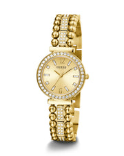  Shop Authentic Guess Gala Diamonds Gold Dial Gold Steel Strap Watch for Women - GW0401L2 - Luxxuri