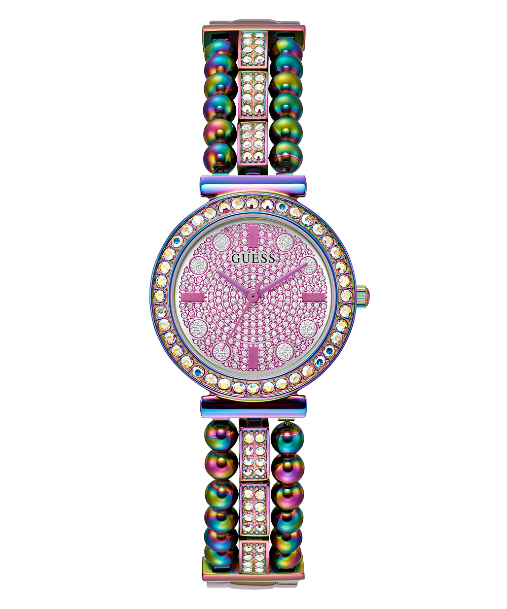  Shop Authentic Guess Intricate Iridescent Crystals Purple Dial Purple Steel Strap Watch for Women - GW0401L4 - Luxxuri