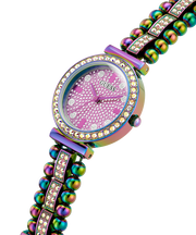  Shop Authentic Guess Intricate Iridescent Crystals Purple Dial Purple Steel Strap Watch for Women - GW0401L4 - Luxxuri