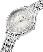  Shop Authentic Guess Quartz Silver Dial Willow Stainless Steel Mesh Bracelet Watch For Women - W0836L2 - Luxxuri