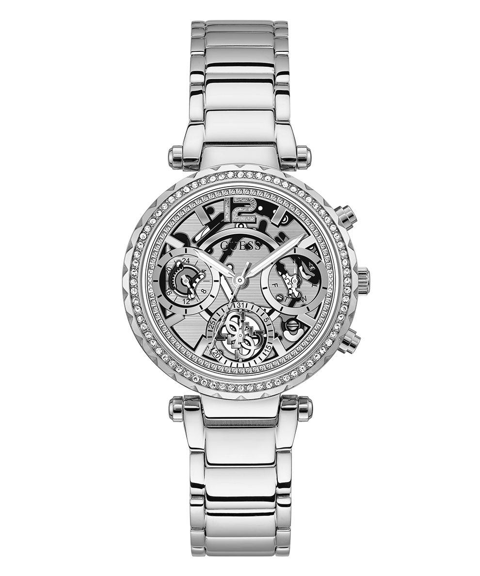  Shop Authentic Guess Solstice Diamonds Silver Dial Silver Steel Strap Watch for Women - GW0403L1 - Luxxuri