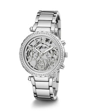  Shop Authentic Guess Solstice Diamonds Silver Dial Silver Steel Strap Watch for Women - GW0403L1 - Luxxuri