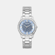  Shop Authentic Guess Glitter Burst Diamonds Blue Dial Silver Steel Strap Watch for Women - GW0405L1 - Luxxuri