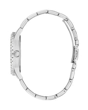  Shop Authentic Guess Glitter Burst Diamonds Blue Dial Silver Steel Strap Watch for Women - GW0405L1 - Luxxuri