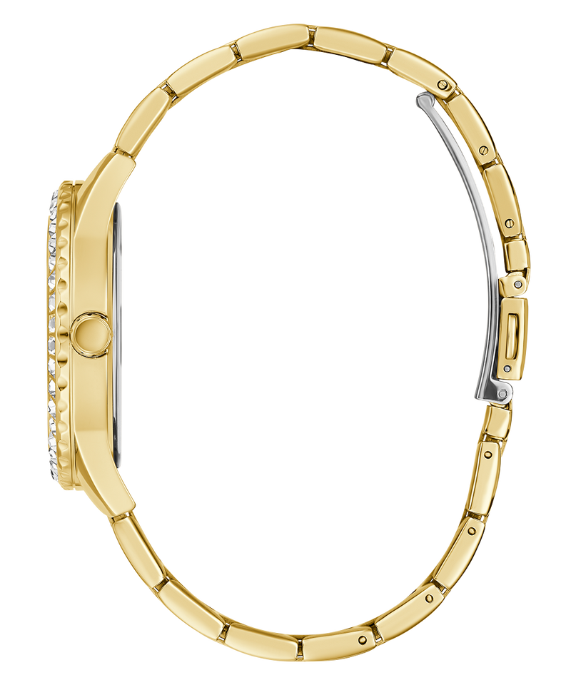  Shop Authentic Guess Night Life Diamonds Black Dial Gold Steel Strap Watch for Women - GW0405L2 - Luxxuri