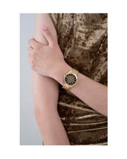  Shop Authentic Guess Night Life Diamonds Black Dial Gold Steel Strap Watch for Women - GW0405L2 - Luxxuri