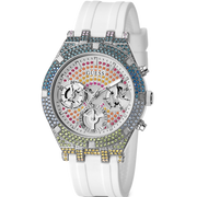  Shop Authentic Guess Glitz Pride Limited Edition White Dial White Rubber Strap Watch for Women - GW0407L4 - Luxxuri