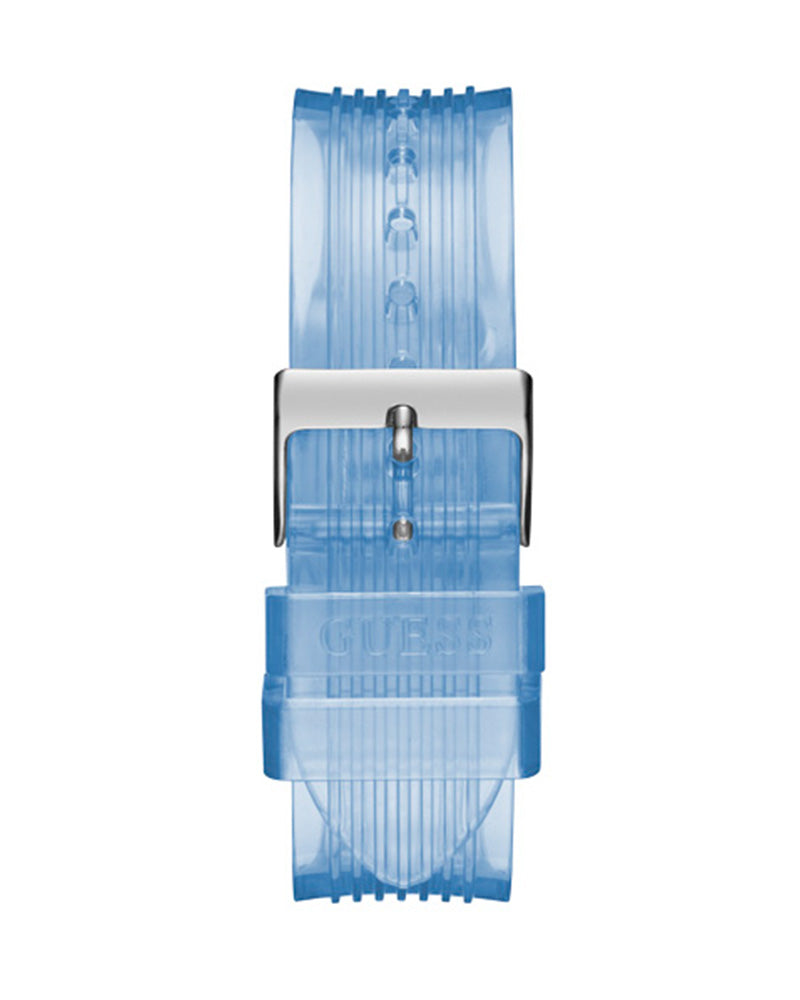  Shop Authentic Guess Athena Active Life Clear White Dial Blue Rubber Strap Watch for Women - GW0409L1 - Luxxuri