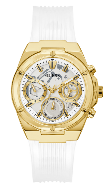  Shop Authentic Guess Athena White Dial White Rubber Strap Watch for Women - GW0409L2 - Luxxuri