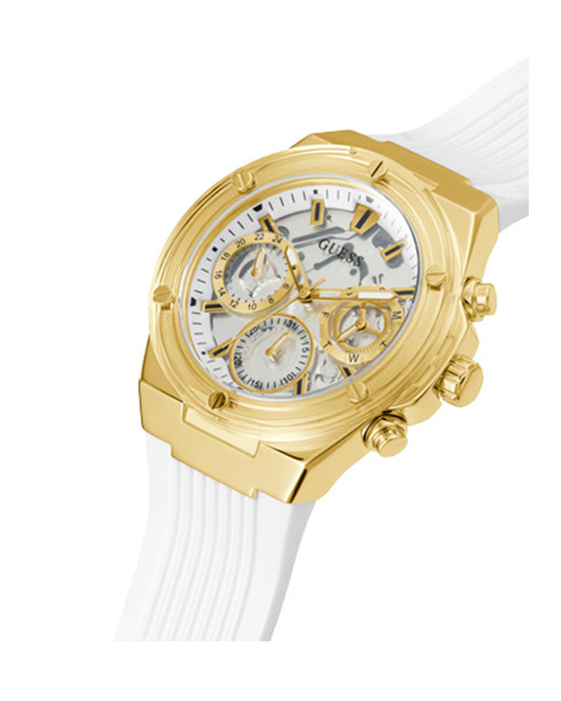  Shop Authentic Guess Athena White Dial White Rubber Strap Watch for Women - GW0409L2 - Luxxuri
