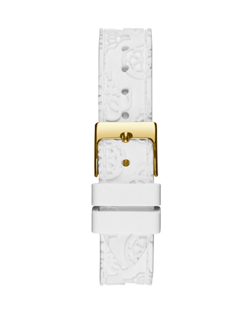  Shop Authentic Guess Marina Multifunction White Dial White Rubber Strap Watch for Women - W1025L5 - Luxxuri