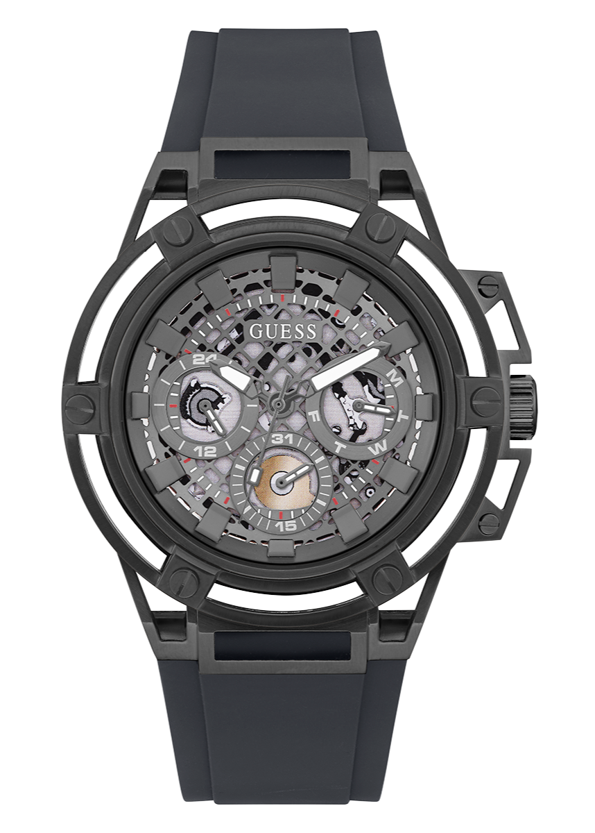  Shop Authentic Guess Matrix Multifunction Grey Dial Grey Rubber Strap Watch for Men - GW0423G3 - Luxxuri