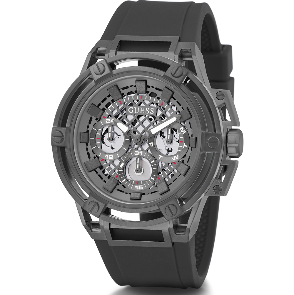  Shop Authentic Guess Matrix Multifunction Grey Dial Grey Rubber Strap Watch for Men - GW0423G3 - Luxxuri