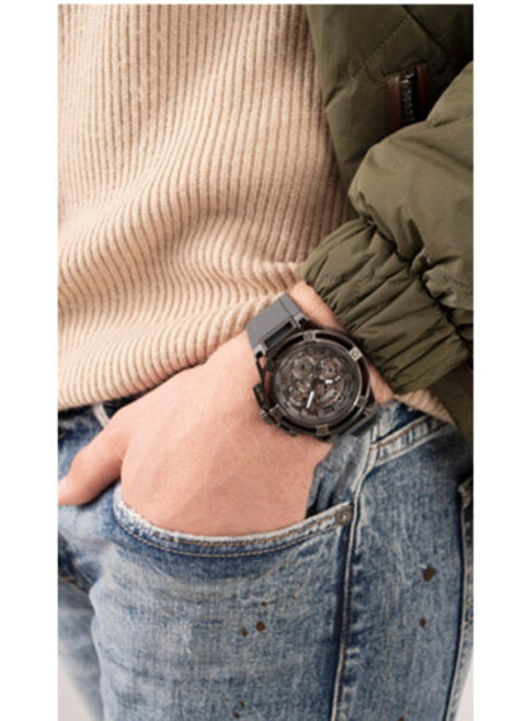  Shop Authentic Guess Matrix Multifunction Grey Dial Grey Rubber Strap Watch for Men - GW0423G3 - Luxxuri