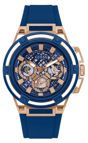  Shop Authentic Guess Matrix Multifunction Blue Dial Blue Rubber Strap Watch for Men - GW0423G4 - Luxxuri