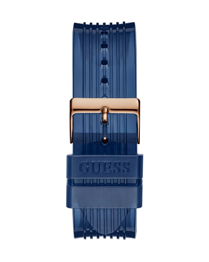  Shop Authentic Guess Poseidon Chronograph Blue Dial Blue Silicone Strap Watch For Men - GW0425G3 - Luxxuri