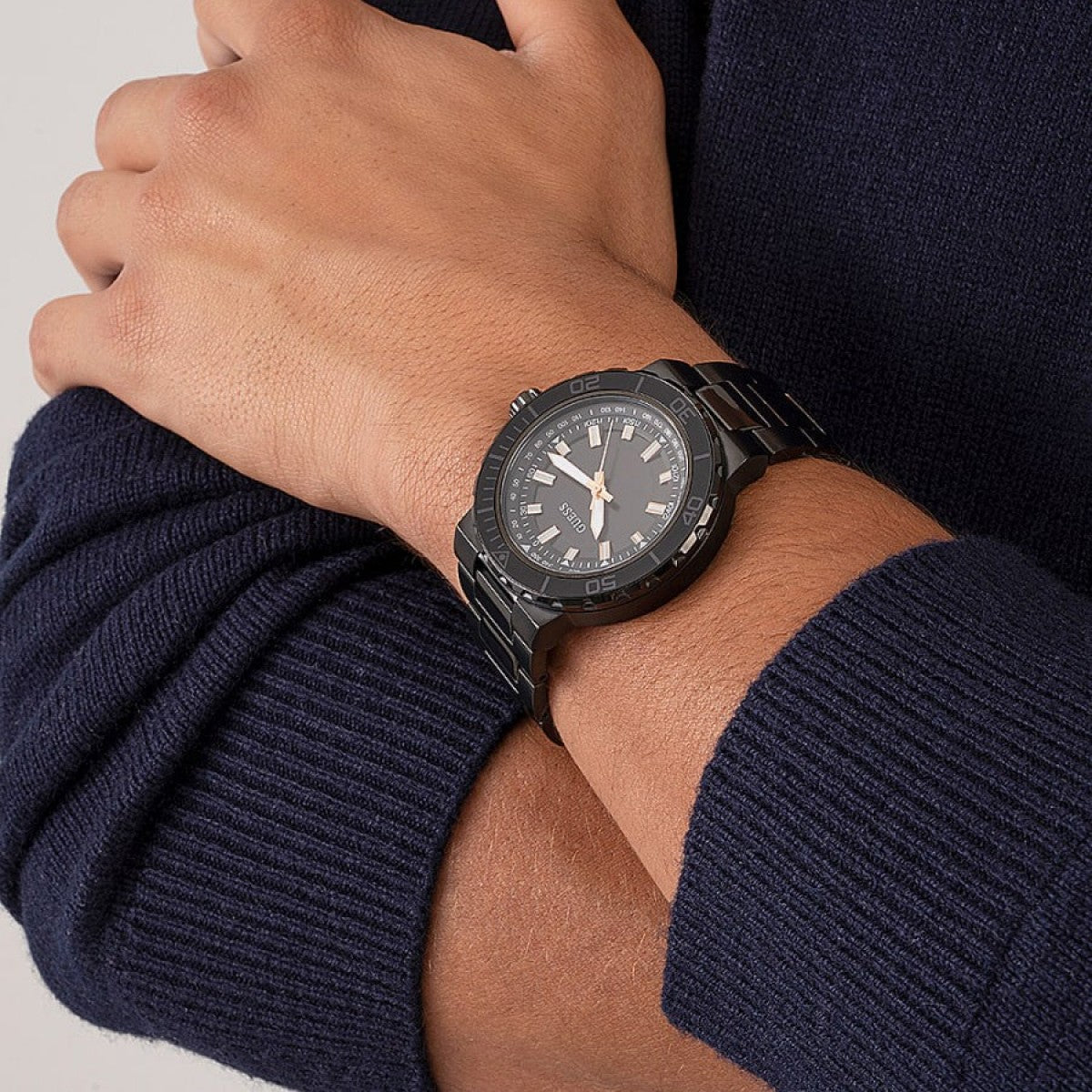  Shop Authentic Guess Track Black Dial Black Steel Strap Watch for Men - GW0426G3 - Luxxuri